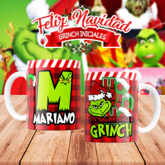 Plantillas Tazas Navidad Alfabeto Grinch