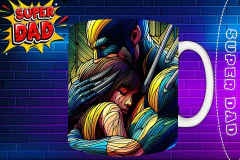 Plantillas Para Tazas Día Del Padre "Super Dad" en internet