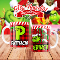 Plantillas Tazas Navidad Alfabeto Grinch - PlantillasyVectores