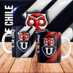 Plantillas Sublimación Tazas Fútbol Chile 3D Infladas - tienda online