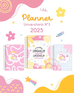 Planner Universitario Mujer 2025 - comprar online