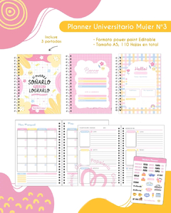 Planner Universitario Mujer 2025 en internet