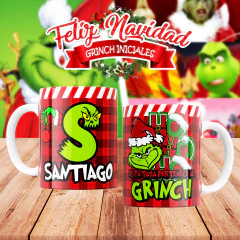 Plantillas Tazas Navidad Alfabeto Grinch