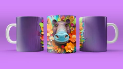 Plantillas Tazas 3D Animales Naturaleza V5 - tienda online