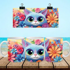 +100 Plantillas Tazas 3D Gatos