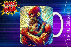 Plantillas Para Tazas Día Del Padre "Super Dad" - PlantillasyVectores