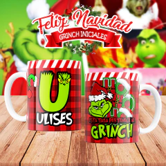 Plantillas Tazas Navidad Alfabeto Grinch en internet