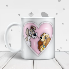 Plantillas Tazas 3D Infladas Amor - PlantillasyVectores