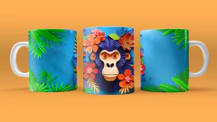Plantillas Tazas 3D Animales Naturaleza V5