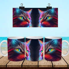 +100 Plantillas Tazas 3D Gatos