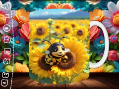 Plantillas Tazas 3D Flores