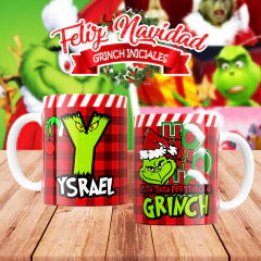 Plantillas Tazas Navidad Alfabeto Grinch