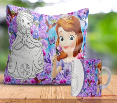 Plantillas Cojines + Tazas Infantiles P/ Pintar V5 - comprar online