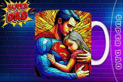 Plantillas Para Tazas Día Del Padre "Super Dad" - comprar online