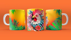 Plantillas Tazas 3D Animales Naturaleza V4 - PlantillasyVectores