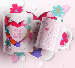 Plantillas Sublimación Tazas - Día De La Madre Vol.28 - PlantillasyVectores