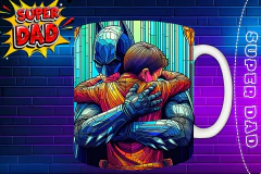 Plantillas Para Tazas Día Del Padre "Super Dad" - tienda online