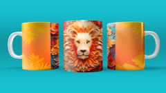 Plantillas Tazas 3D Animales Naturaleza V5 - PlantillasyVectores