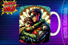 Plantillas Para Tazas Día Del Padre "Super Dad" - PlantillasyVectores