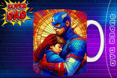Plantillas Para Tazas Día Del Padre "Super Dad" en internet