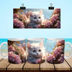 +100 Plantillas Tazas 3D Gatos