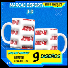 Plantillas Sublimación Tazas 3D Infladas / Marcas deportivas