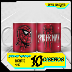 Plantillas Sublimación Tazas 3D Infladas Superhéroes
