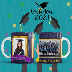 Plantillas Sublimación Tazas Graduación 21 - tienda online