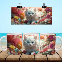 Imagen de +100 Plantillas Tazas 3D Gatos