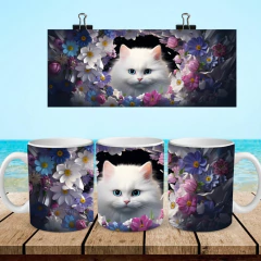 Imagen de +100 Plantillas Tazas 3D Gatos
