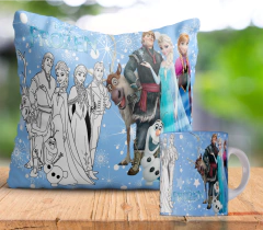 Plantillas Cojines + Tazas Infantiles P/ Pintar V5 - tienda online