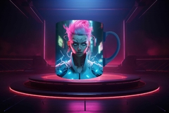 Plantillas Sublimación Tazas - Cyberpunk