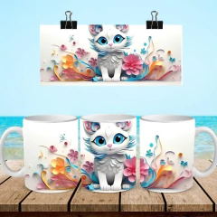 +100 Plantillas Tazas 3D Gatos en internet