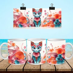 +100 Plantillas Tazas 3D Gatos - tienda online