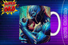 Plantillas Para Tazas Día Del Padre "Super Dad" - tienda online