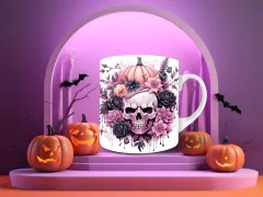 Plantillas Sublimación Tazas - Halloween Pink - PlantillasyVectores
