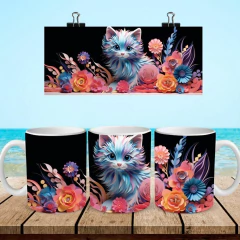 Imagen de +100 Plantillas Tazas 3D Gatos