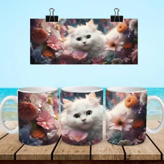 +100 Plantillas Tazas 3D Gatos