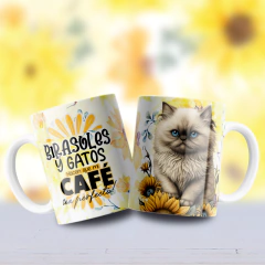 Plantillas Sublimación Tazas Gatitos y Girasoles en internet