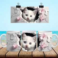 +100 Plantillas Tazas 3D Gatos en internet