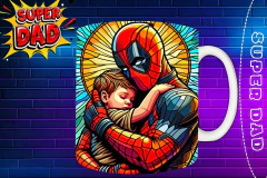 Plantillas Para Tazas Día Del Padre "Super Dad" en internet
