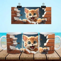 +100 Plantillas Tazas 3D Gatos en internet