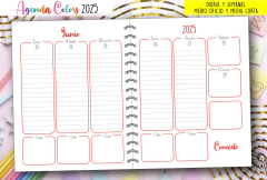 Kit Imprimible Agenda Colors 2025 - 2026 en internet