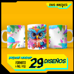Plantillas Tazas 3D Animales Naturaleza V4