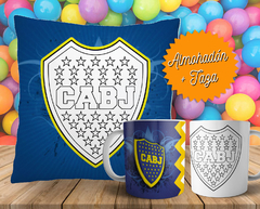Plantillas Cojines + Tazas Infantiles P/ Pintar V2 - PlantillasyVectores