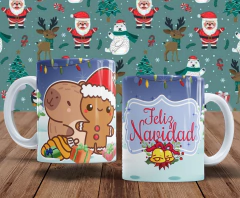 Imagen de Plantillas Tazas Capibara Navidad