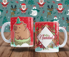 Plantillas Tazas Capibara Navidad - comprar online