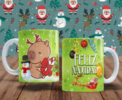 Plantillas Tazas Capibara Navidad - tienda online