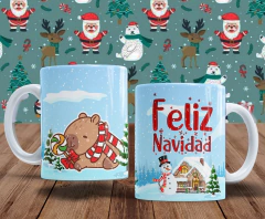 Imagen de Plantillas Tazas Capibara Navidad