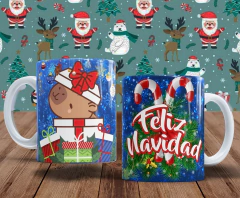 Plantillas Tazas Capibara Navidad